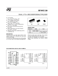 Datasheet M74HC139 manufacturer STMicroelectronics
